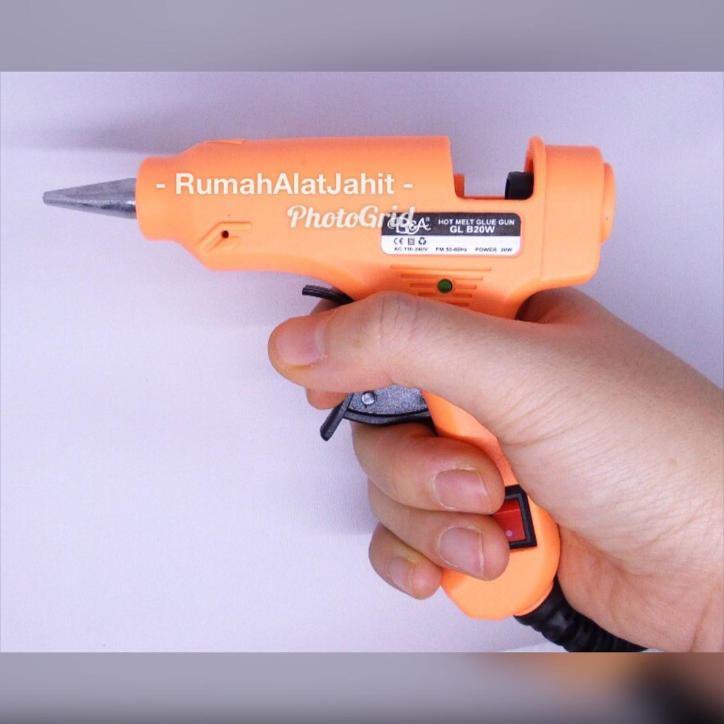 Hot Melt Glue Gun / Alat Lem Tembak merek B&amp;A 20 watt