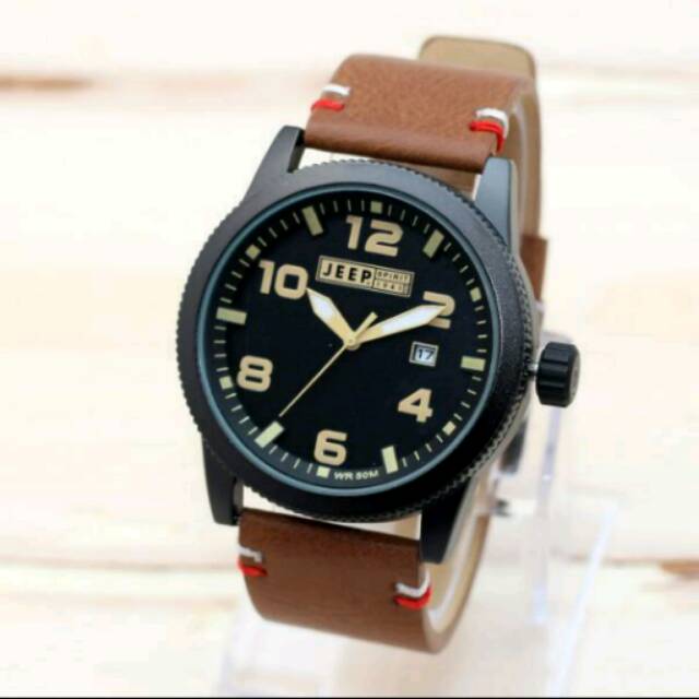 Jam Tangan Pria Jeep Bahan Tali Kulit
