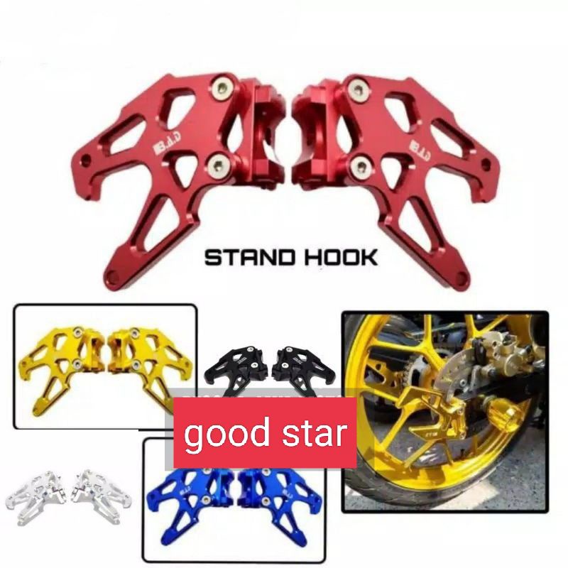 Stand Hook Stelan Rantai Variasi Cnc Universal Vixion,Cbr150r,Satria Fu,Sonic,Mx King,Ninja Dll