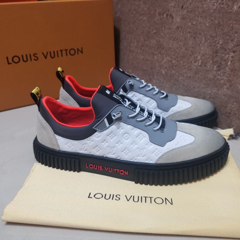 sepatu pria putih sneaker lv mirror top men shoes run away terlaris P1SHOES