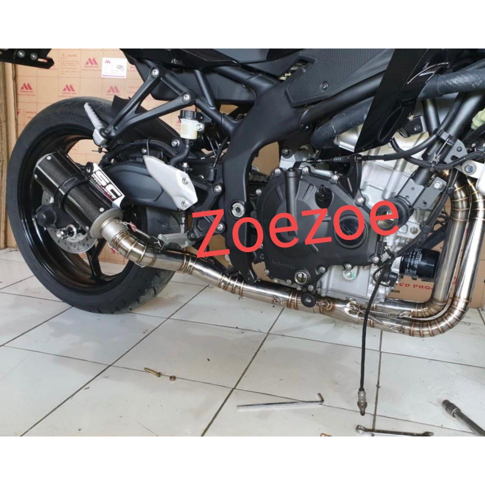 Knalpot racing ZX25 R full system Carbon Knalpot SC project ZX25R Carbon full system