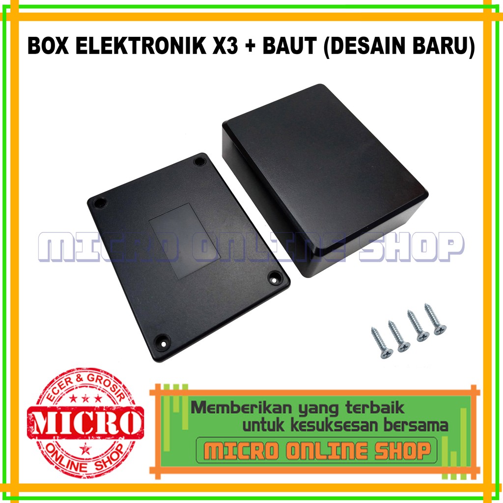 Box Plastik Hitam Type X3 / Box Elektronik