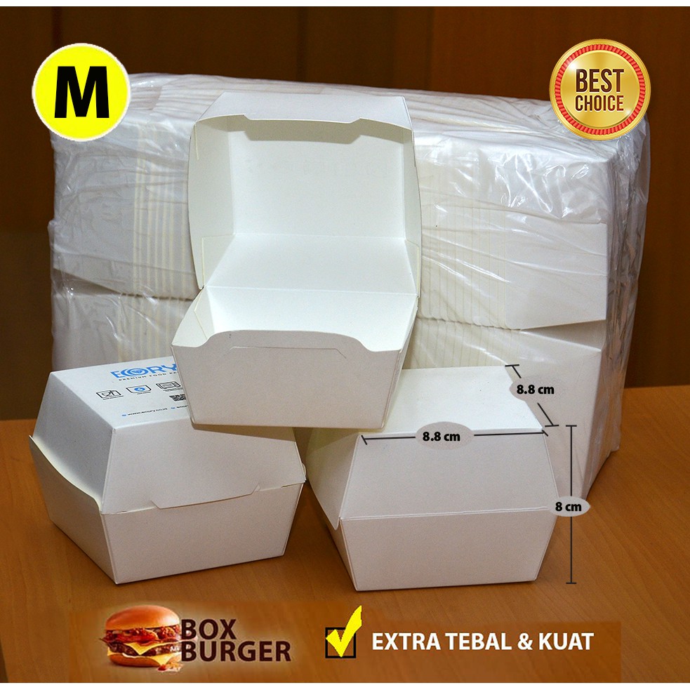 

Kotak Dus Box Burger PUTIH M - ( 50 Pcs )