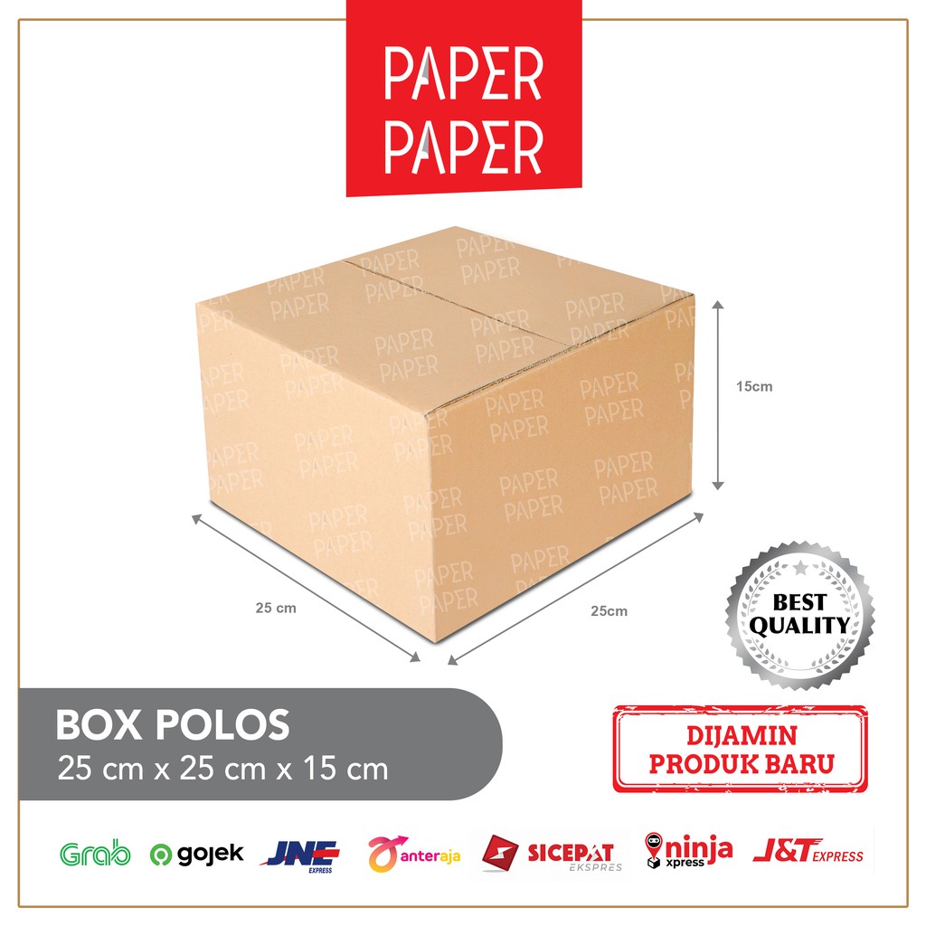 

Kardus Box Karton 25X25X15 Polos - Baru - Murah