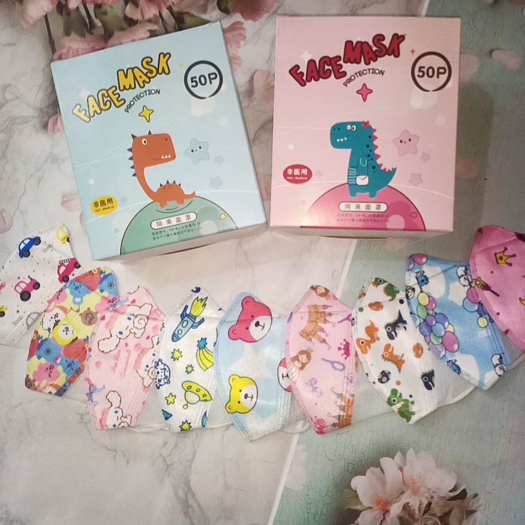 AZ Masker Duckbill BTS Anak Premium Quality Import