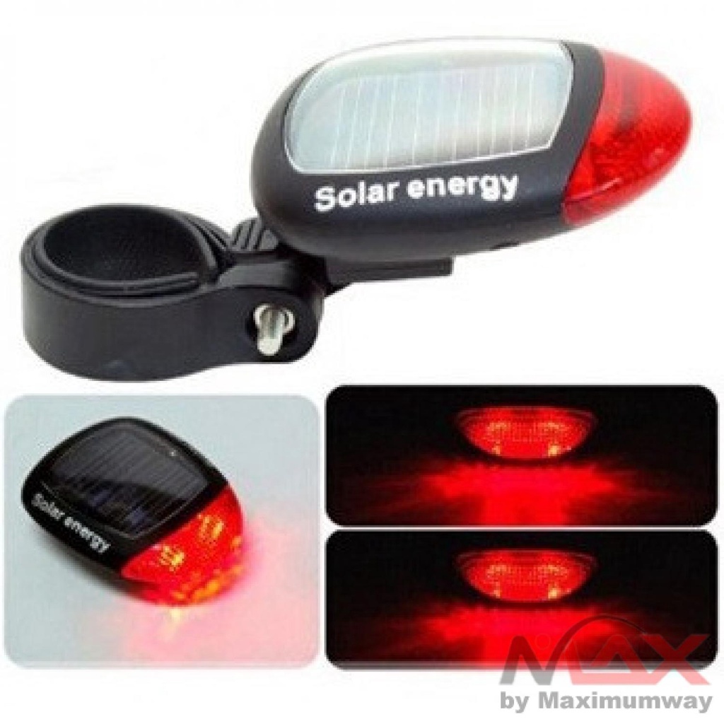 Lampu Rambu Sepeda tenaga surya Solar Bicyle Taillight Warning Light solar panel aksesoris MTB