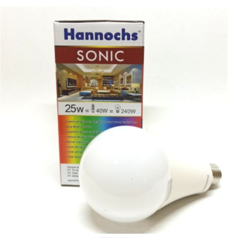 Hannochs Lampu LED / Bohlam LED SONIC 25 watt / 25W Cahaya Putih