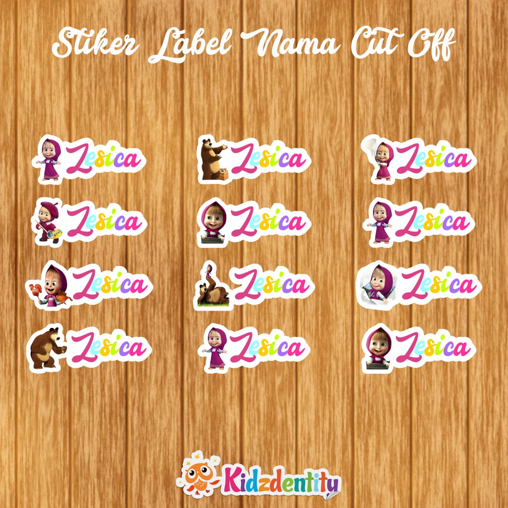 

STIKER NAMA CUT OFF MASHA AND THE BEAR