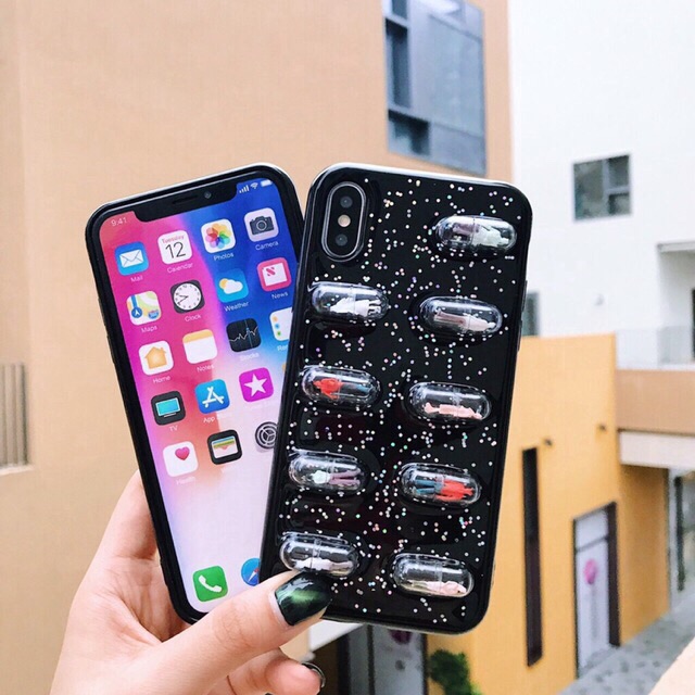 Capsule Black Case iPhone Oppo Vivo Xiaomi Samsung m20 a3s a5s J7+ C9 A9 Pro A20 A80 a10 a5 a3 2017