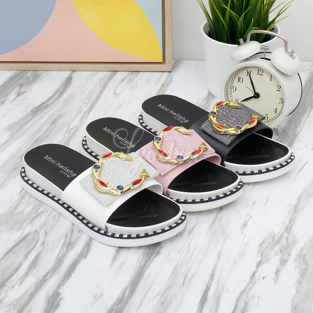 Lyodra Norah Flip Flop Jelly Shoes Import LDR108 Real Pict