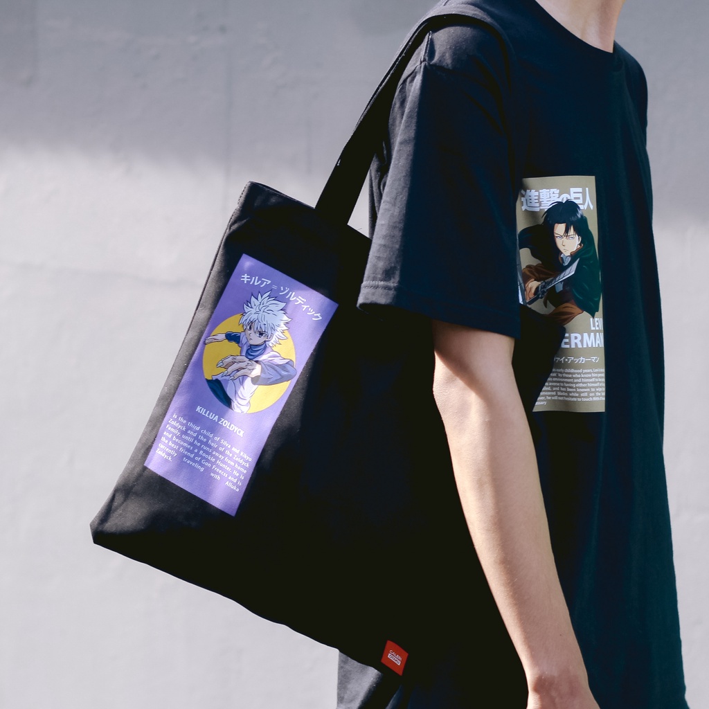 TERLARIS Totebag Kanvas Anime Killua Zoldyck / Hisoka Morow / Hunter x Hunter / Totebag Kanvas Premium