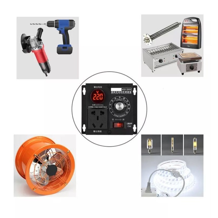 Pengatur Kecepatan Regulator Dimmer Lampu Voltase Voltage Temperatur Light Speed Volt Controller