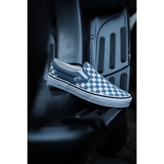 Vans Slipon Checkerboard/Blue Mirage Classic
