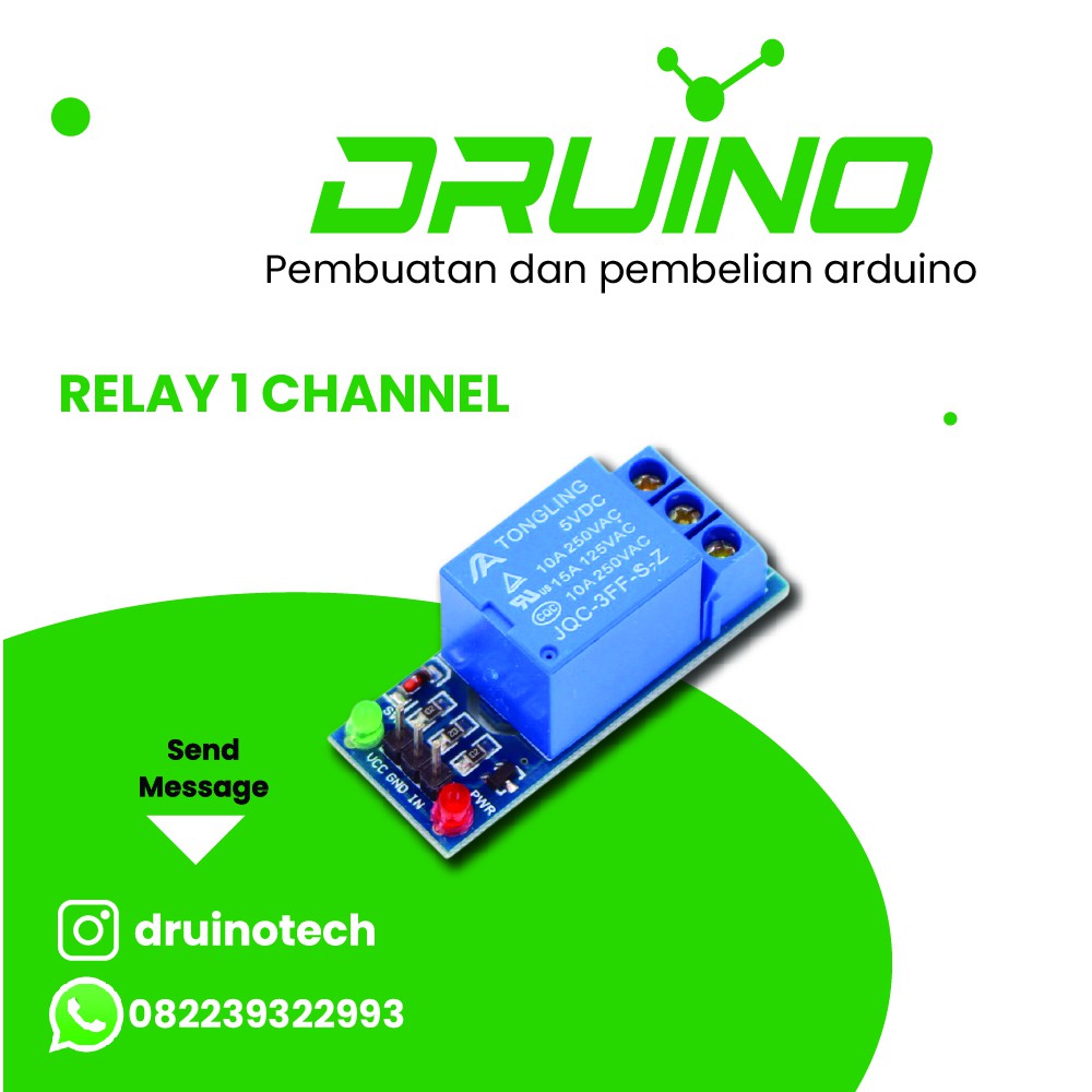 [DRUINO] Relay 5v 1 Channel 250VAC 30VDC 10A Arduino