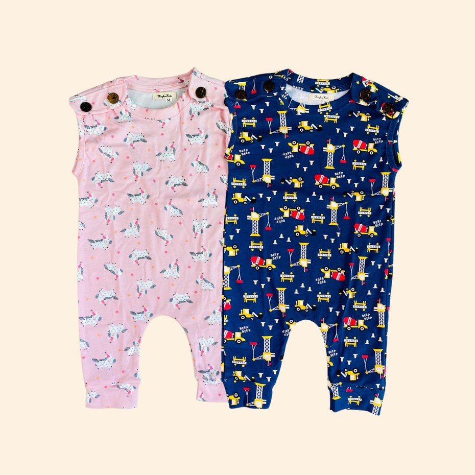 12-24 BULAN JUMPER BAYI HAPPY OVERALL BAYI BY MYBEE (UNISEX)