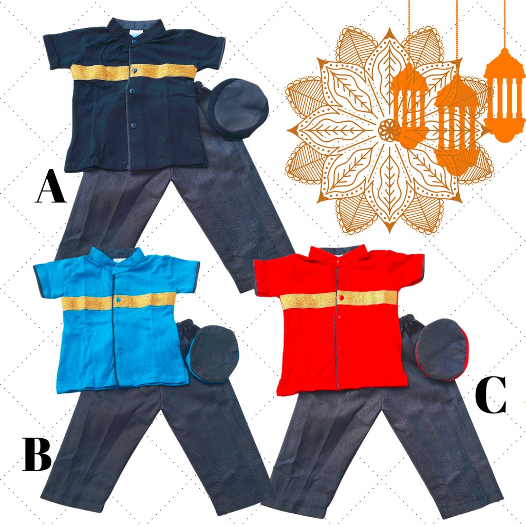 Baju Koko Bayi 0-3 Baju Koko Bayi 0-6 Baju Koko Bayi 1 tahun bulan Baju Lebaran Anak Laki Laki Baju 