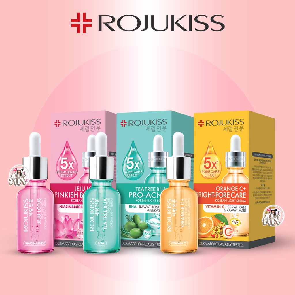 ROJUKISS SERUM 30ML SERIES (JEJU LOTUS BRIGHT / ORANGE C / TEA TREE PRO ACNE )