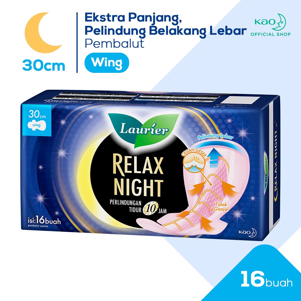 Promo Harga Laurier Relax Night 30cm 16 pcs - Shopee