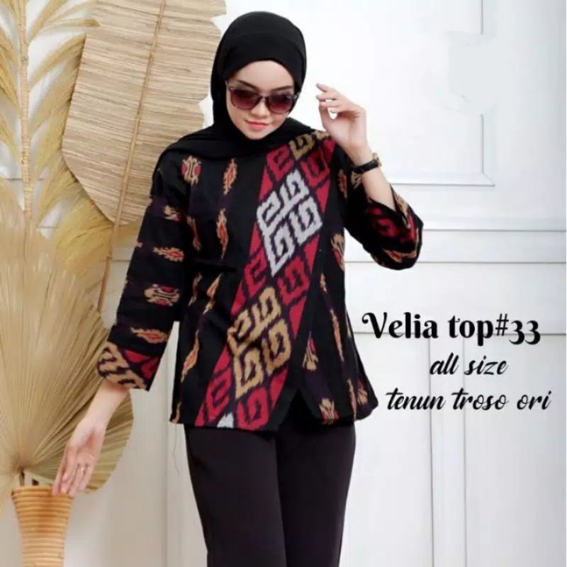 BLOUSE TENUN ETNIK/BAJU TENUN ETNIK ATASAN WANITA