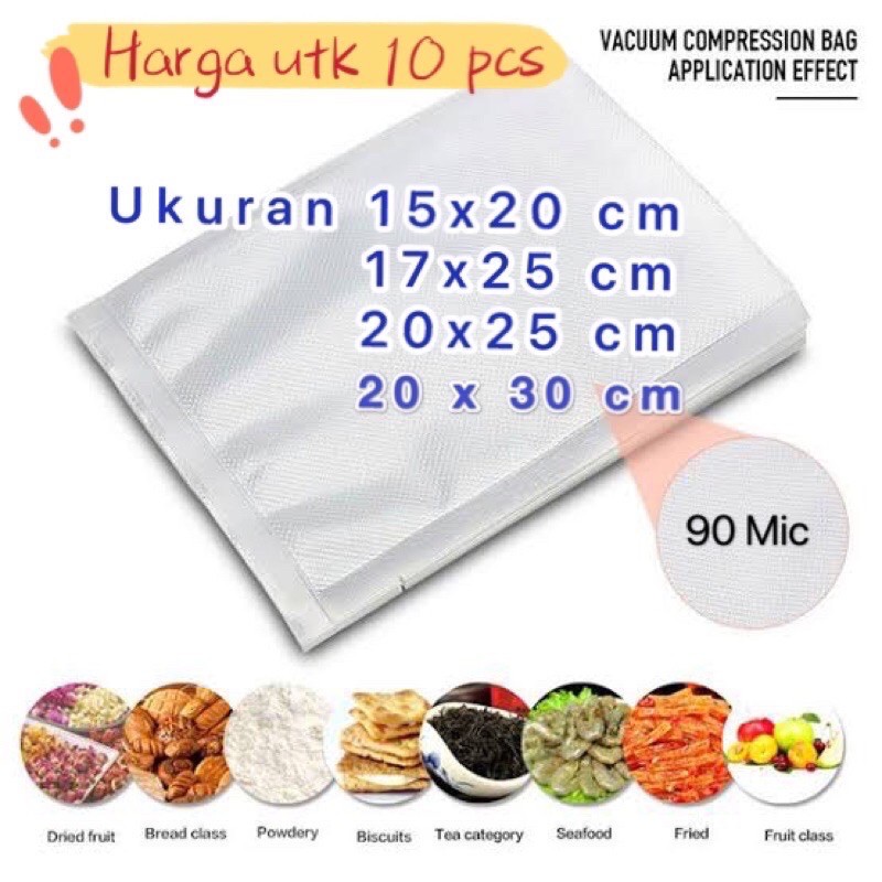

PLASTIK VACUM POLOS ISI 10 PCS