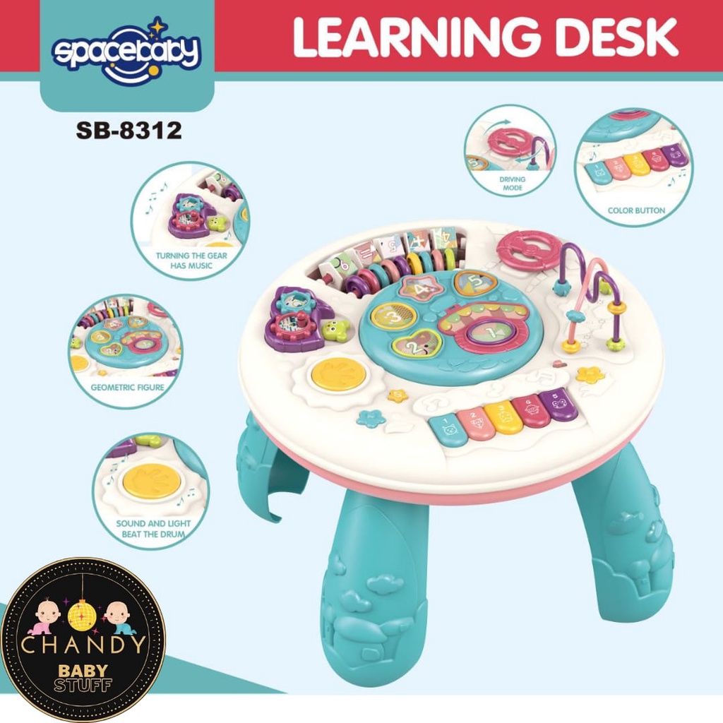 MEJA BELAJAR MAINAN ANAK LEARNING DESK SB-8312 SPACEBABY