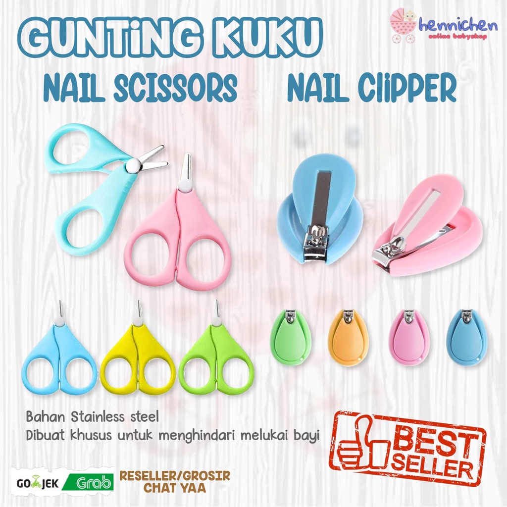 Gunting kuku kecil bayi / NAIL SCISSORS Gunting Kuku Bayi Aman Baby Nail Clipper Alat Potong / Jepit