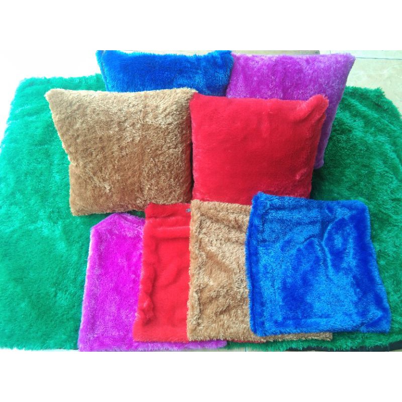 SARUNG BANTAL SOFA/KURSI (BULU RASFUR) HALUS DAN LEMBUT Uk 40 X 40 dan 45 X 45