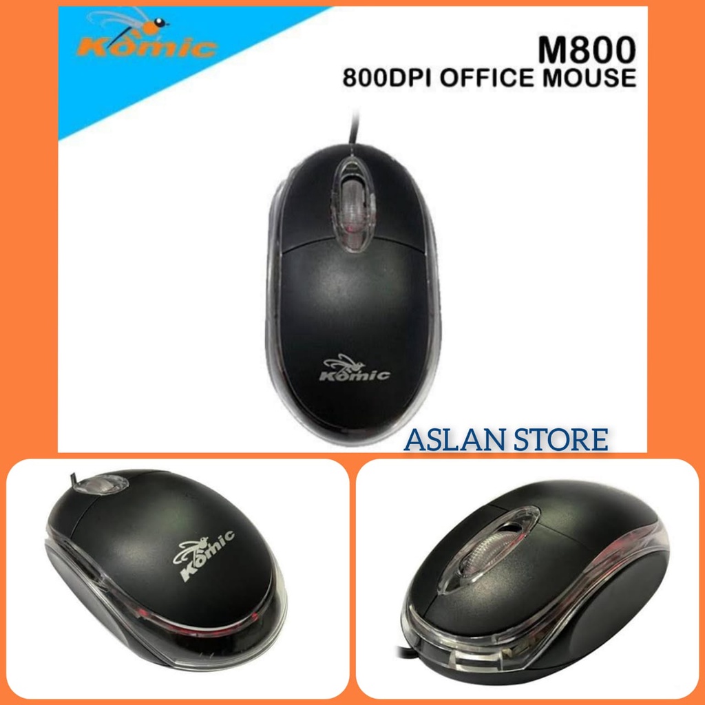 Mouse Mose USB Mouse Kabel Standar. Mouse Murah Wired Optical Mouse M-Tech / komic