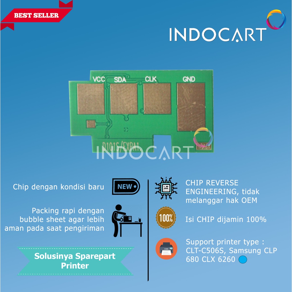 Chip CLT-K506S-C506S-M506S-Y506S-Samsung CLP 680 CLX 6260 Toner