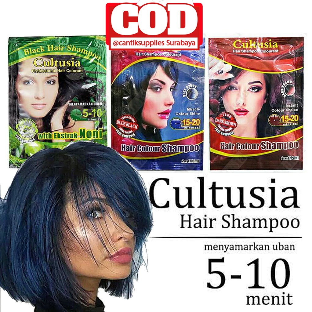 Cultusia Hair Colour Shampoo 25ml Shampoo Pewarna Rambut