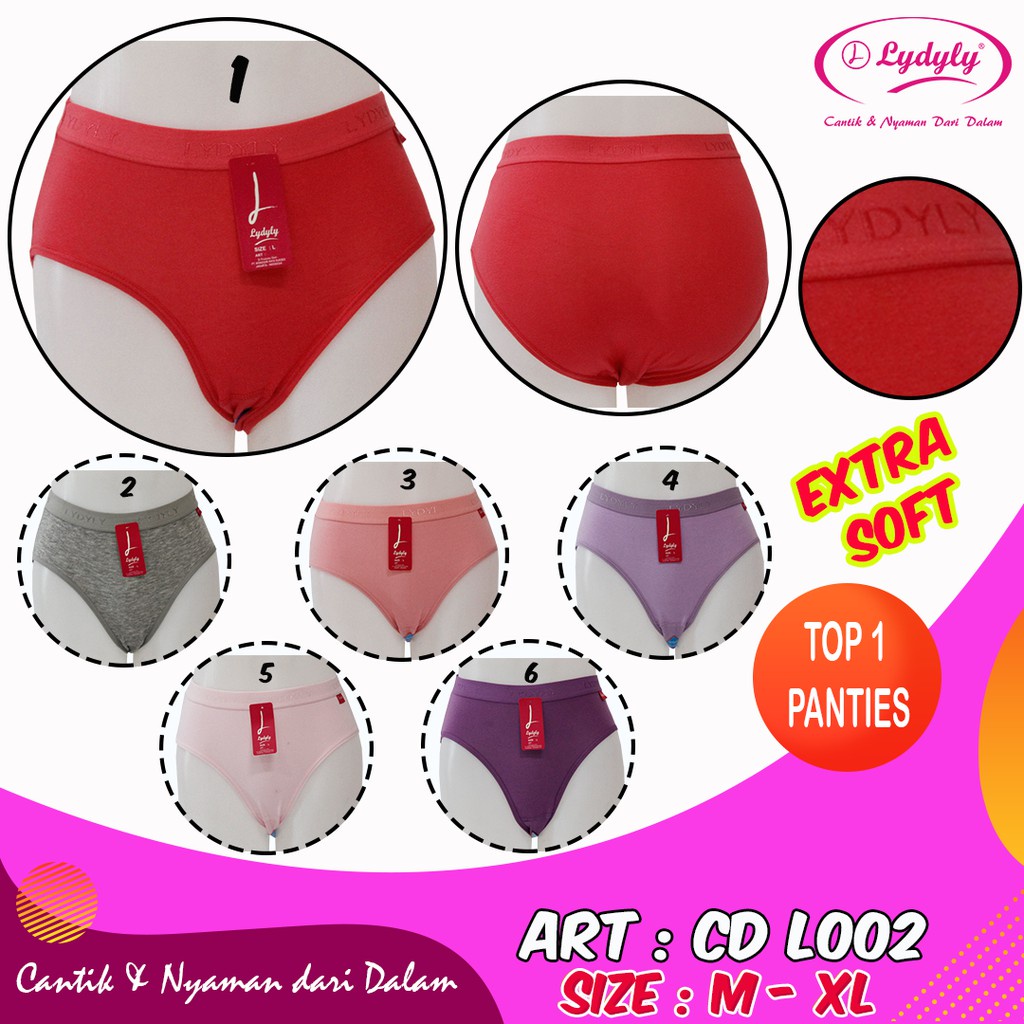 CD Lydyly 002 Karet Lebar | Celana Dalam Lydyly 002 | Celana Wanita Dewasa | Open Sorx Ecer Satuan