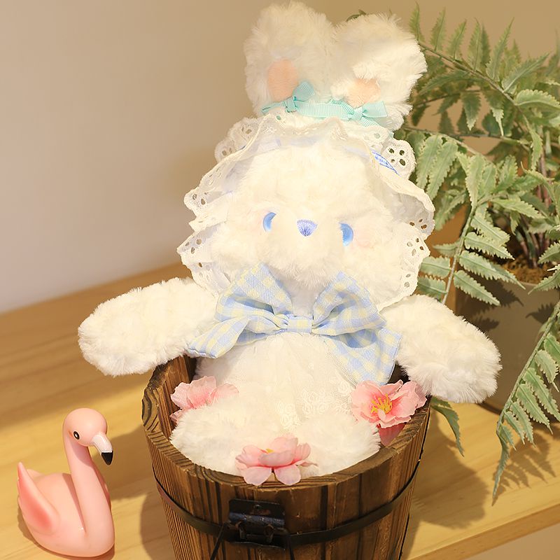 Mainan Boneka 35cm Dressed Lolita Beruang  / Kelinci Kartun Soft Bear Rabbit Plush Toy Untuk Anak Perempuan