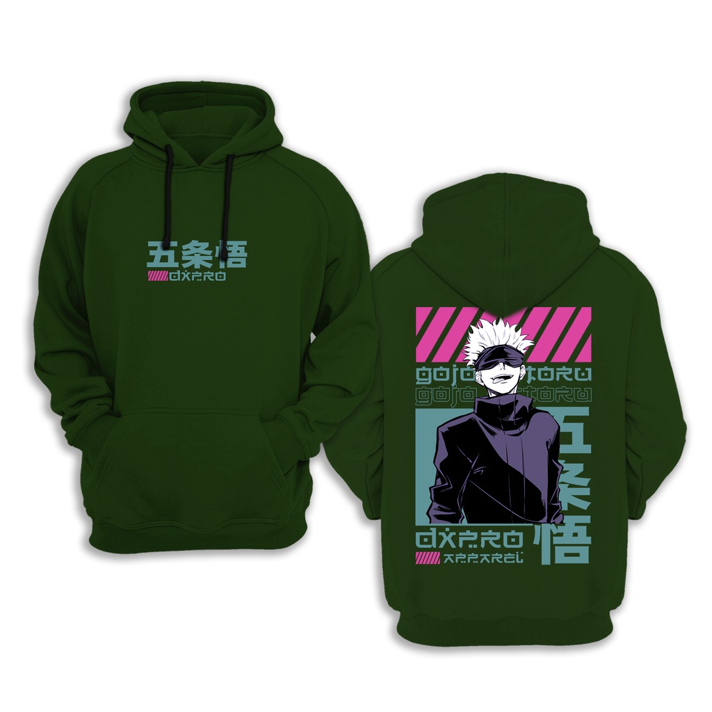 JAKET SWEATER HOODIE TERBARU GOJOU SATORU JUJUTSU KAISEN ITADORI YUUJI ANIME MANGA