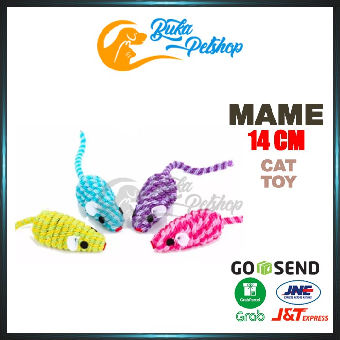 Mainan Kucing Tikus 14cm MAME MICE A