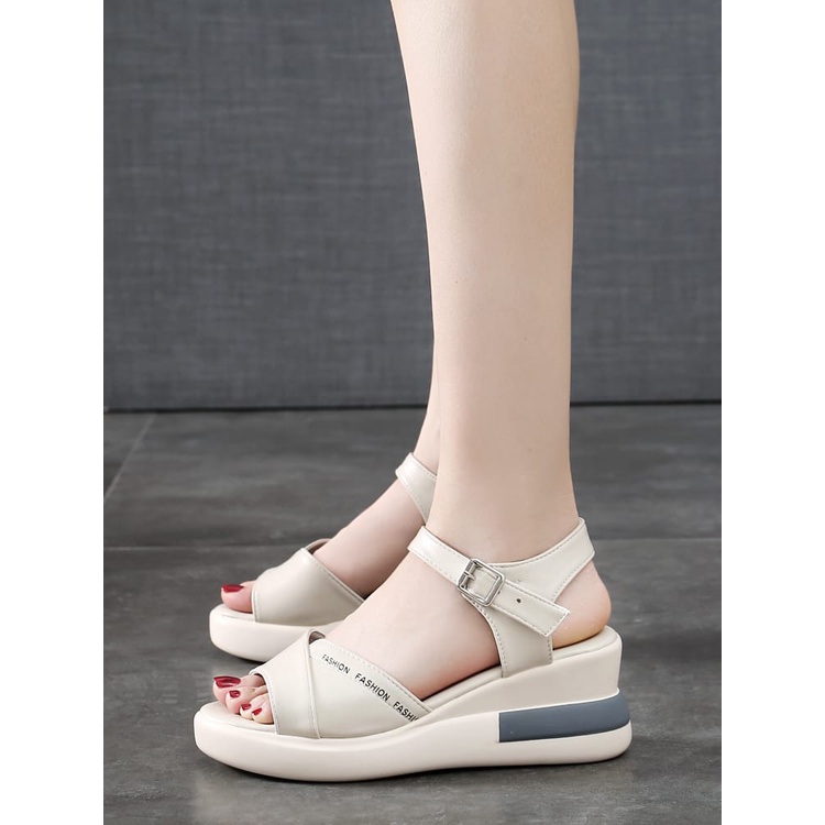 SN721- Sandal Wedges Wanita Fashion Import