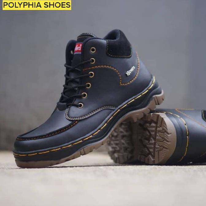 SNEAKERS BOOTS KICKERS GRADE ORIGINAL / SEPATU PRIA BLACK BROWN SAFETY