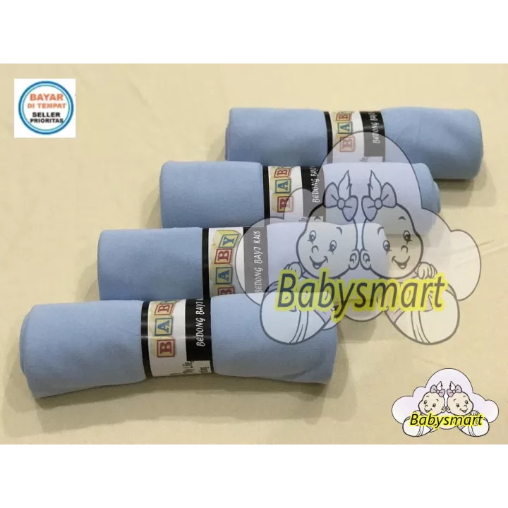 Babysmart - 4 Pcs Bedong Bayi Premium BABY RICHI Single Colour / Selimut bayi / Alas tidur bayi / Bahan Halus