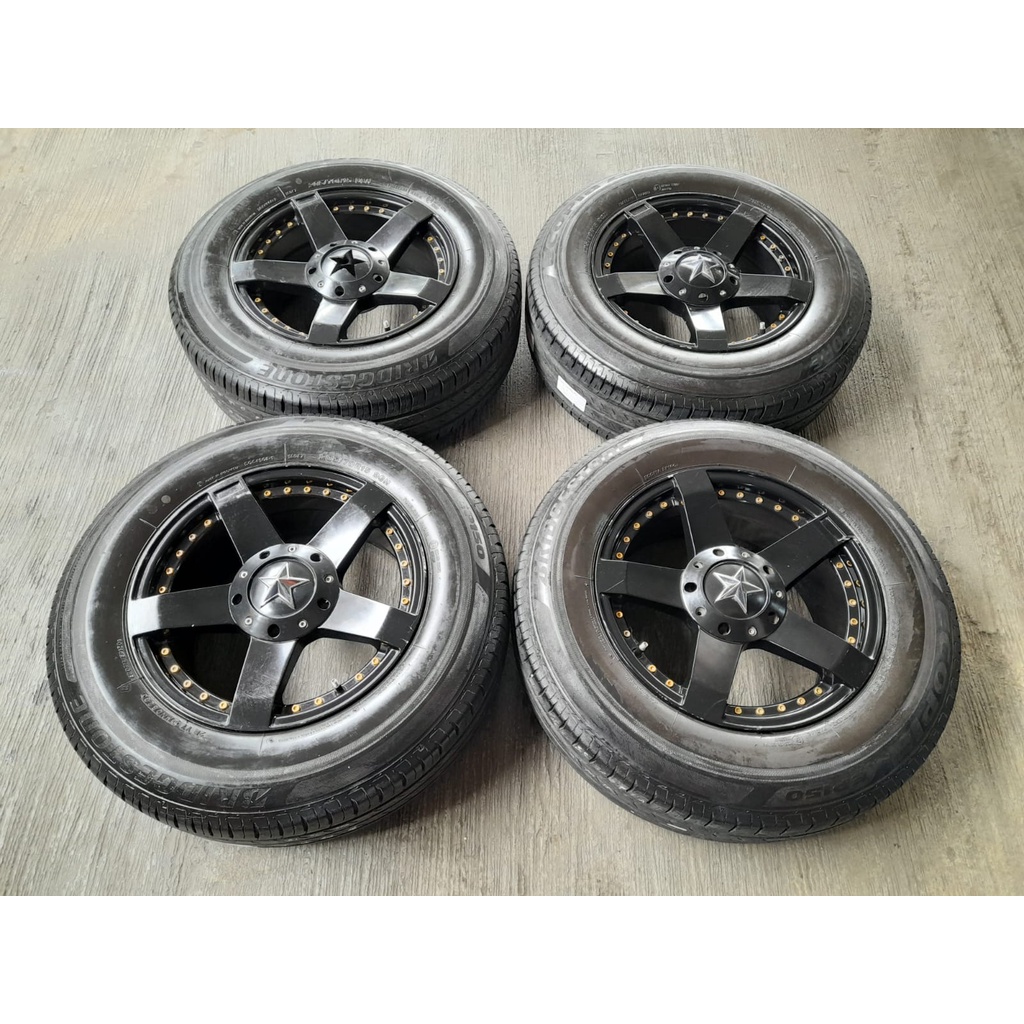 Velg Mobil Bekas R15 Model Rasta Pcd 5x114,3 + Ban 205 70 R15