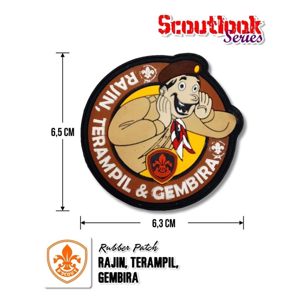 Bscout Scoutlook- Rubber Badge Pramuka