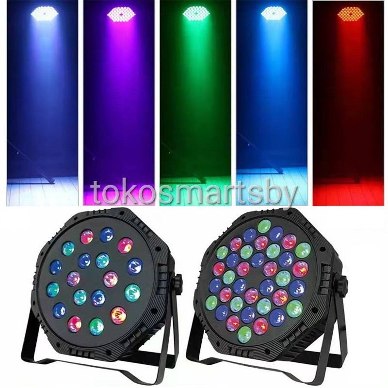 Lampu Sorot Panggung Disco 18 Led / 36 Led plus Remote Lampu Panggung Par Pakai Remote