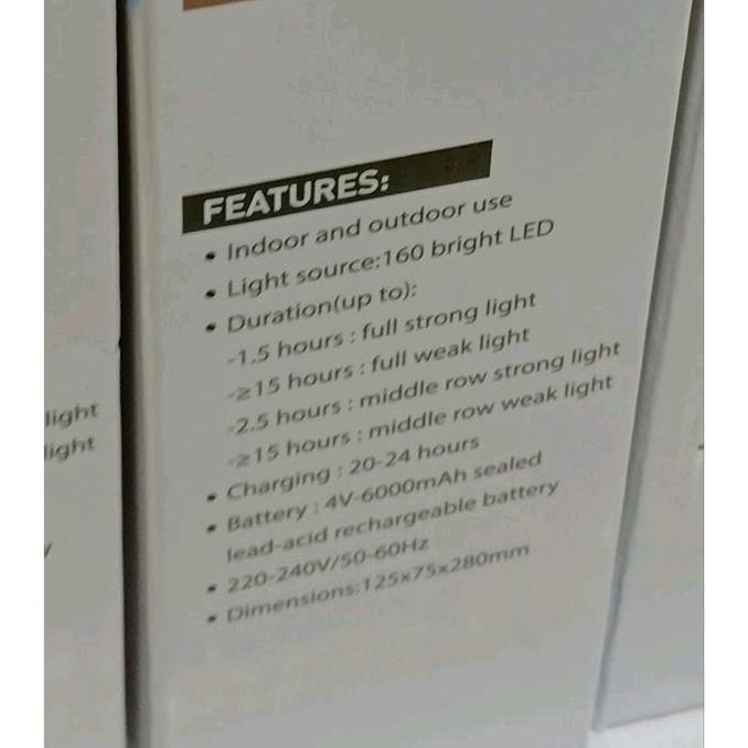 Emergency Lamp 160 Led Murah - Lampu Darurat 160 Led Krisbow Paling Murah