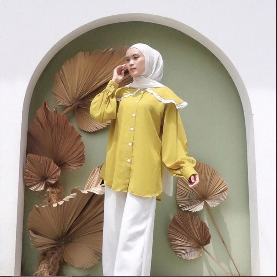 1KG MUAT 5PCS | MARINA BLOUSE SHIRT TOP RENDA RUFFLE BALONA HITS OOTD SELEBGRAM FASHION GROSIR MURAH