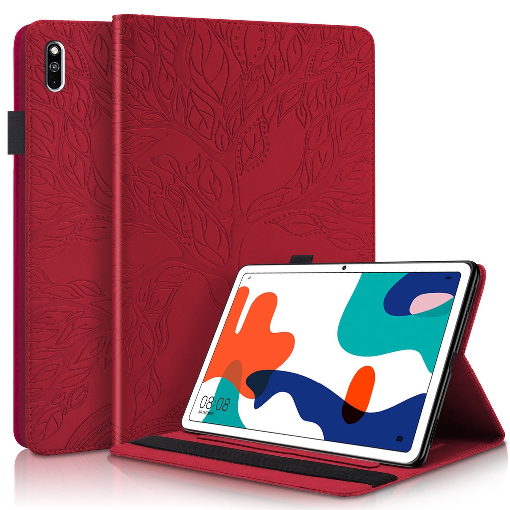 Huawei MatePad 10.4 inch 2020tablet Case Untuk MatePad BAH3-W09 BAH3-AL00 BAH3-L09 3D Tree Style PU Leather Stand Flip Cover Pen Holder