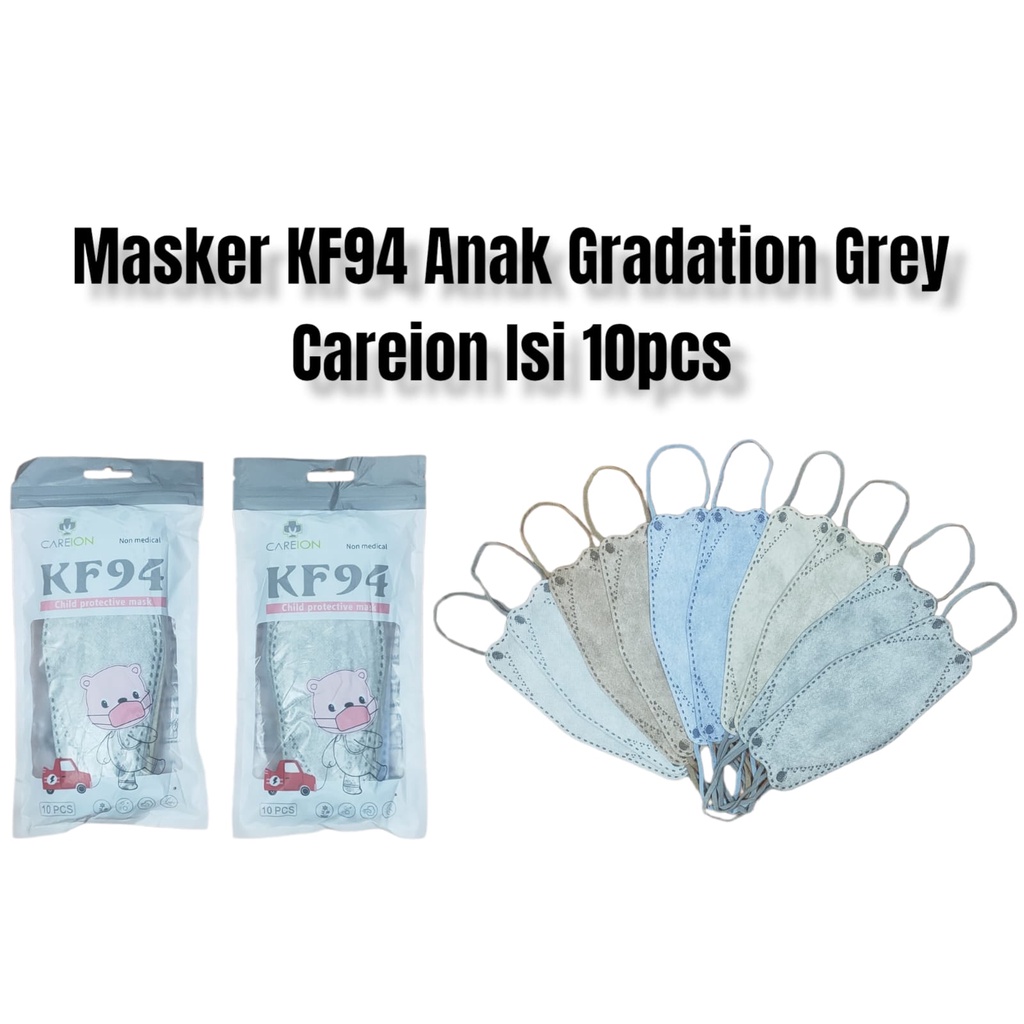 MASKER KF94 CAREION ANAK GRADATION SERIES ISI 10PCS 4PLY ORI FACE MASK