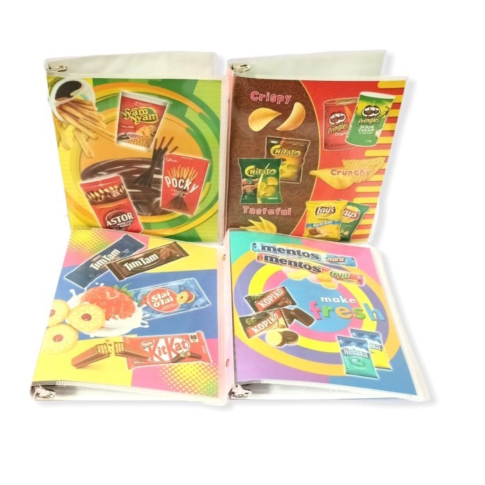 

SJS Binder Note A5 Gambar Cemilan/ Ring Besi/ Buku/ Diary/ Notes