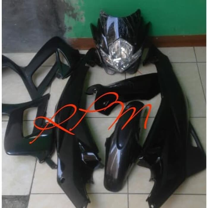 PROMO DISKON cover body alus Satria FU barong hitam doff
