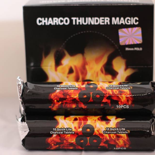 1 Box Arang Charco Thunder Magic   Bakar Bhukhur-Briket Arang-Bakar Dupa-Briket Bhukhur