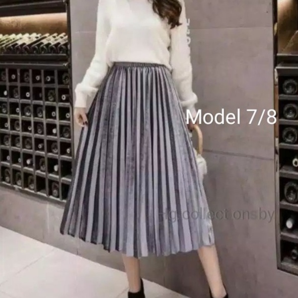 ROK PLISKET BLUDRU PREMIUM  / VELVET SKIRT / ROK PLISKET BLUDRU PANJANG
