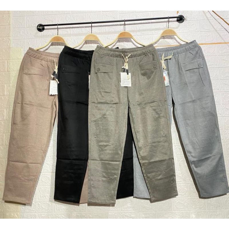 celana jogger zara saku new import merk good