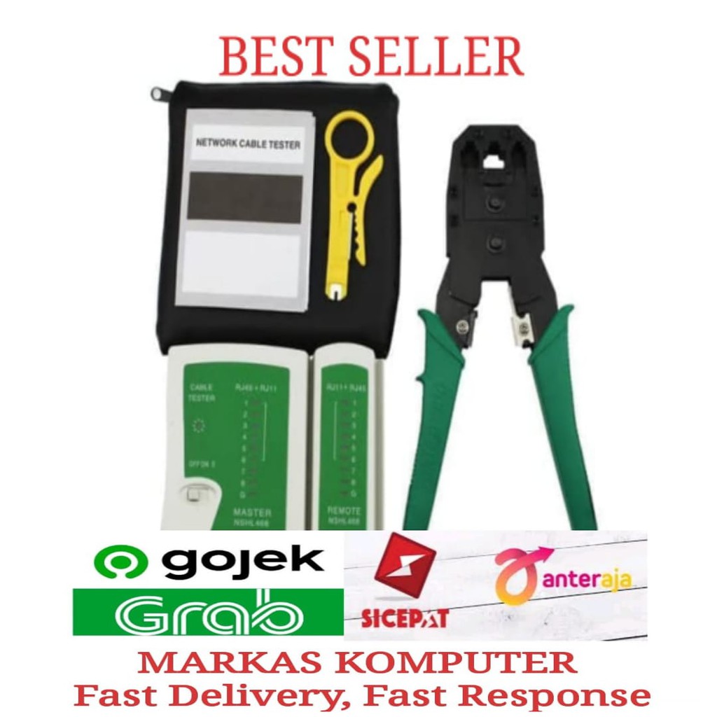 Paket Tang Crimping Tool Rj45 Dan Lan Tester